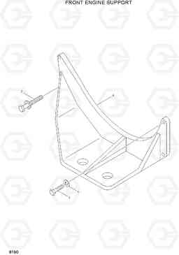 8190 FRONT ENGINE SUPPORT HL770(#1171-), Hyundai