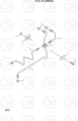 8270 FUEL PLUMBING HL770(#1171-), Hyundai