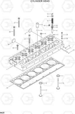 8420 CYLINDER HEAD HL770(#1171-), Hyundai