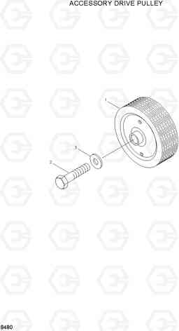 8480 ACCESSORY DRIVE PULLEY HL770(#1171-), Hyundai