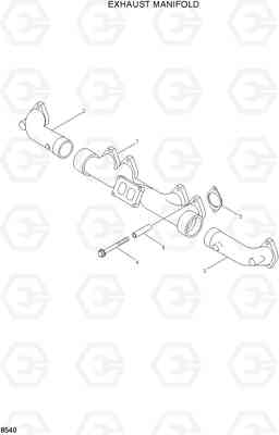 8540 EXHAUST MANIFOLD HL770(#1171-), Hyundai