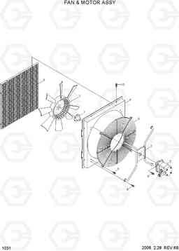 1031 FAN & MOTOR ASSY HL770-7, Hyundai