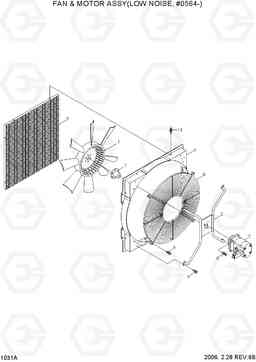 1031A FAN & MOTOR ASSY(LOW NOISE, #0564-) HL770-7, Hyundai