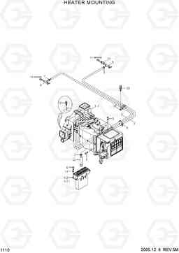 1110 HEATER MOUNTING HL770-7, Hyundai