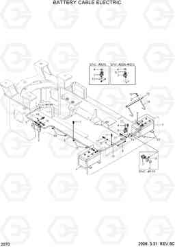 2070 BATTERY CABLE ELECTRIC HL770-7, Hyundai