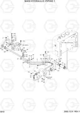 3010 MAIN HYDRAULIC PIPING 1 HL770-7, Hyundai