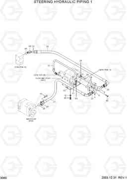 3060 STEERING HYDRAULIC PIPING 1 HL770-7, Hyundai