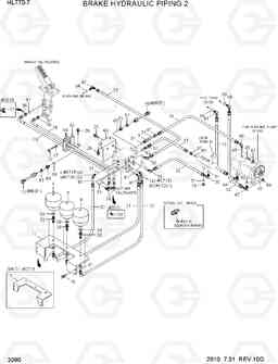 3090 BRAKE HYDRAULIC PIPING 2 HL770-7, Hyundai