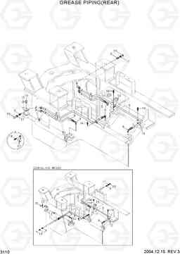 3110 GREASE PIPING(REAR) HL770-7, Hyundai