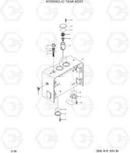 3130 HYDRAULIC TANK ASSY HL770-7, Hyundai