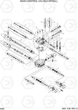 4030 MAIN CONTROL VALVE(2-SPOOL) HL770-7, Hyundai