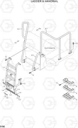 5190 LADDER & HANDRAIL HL770-7, Hyundai