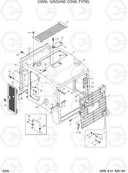 5205 COWL 1(ROUND COWL TYPE) HL770-7, Hyundai