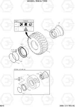 6010 WHEEL RIM & TIRE HL770-7, Hyundai
