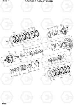 6150 COUPLING GROUP(K3+K4) HL770-7, Hyundai