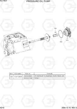 6210 PRESSURE OIL PUMP HL770-7, Hyundai