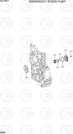 6250 EMERGENCY STEER PUMP HL770-7, Hyundai