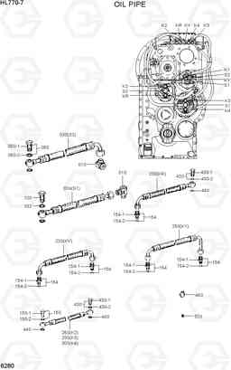 6280 OIL PIPE HL770-7, Hyundai