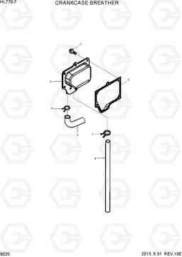 9020 CRANKCASE BREATHER HL770-7, Hyundai