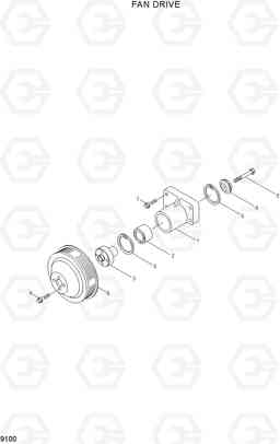 9100 FAN DRIVE HL770-7, Hyundai