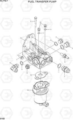 9160 FUEL TRANSFER PUMP HL770-7, Hyundai