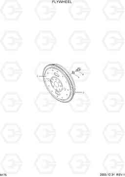 9175 FLYWHEEL HL770-7, Hyundai