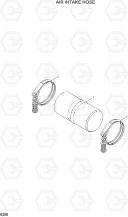 9200 AIR INTAKE HOSE HL770-7, Hyundai