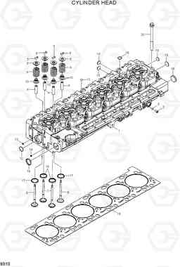 9310 CYLINDER HEAD HL770-7, Hyundai
