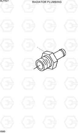 9360 RADIATOR PLUMBING HL770-7, Hyundai