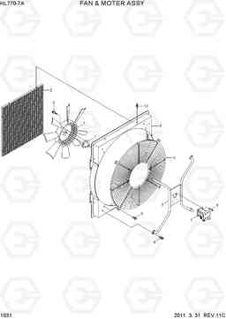 1031 FAN & MOTOR ASSY HL770-7A, Hyundai