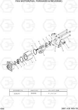 1033 FAN MOTOR(FAN, FORWARD & REVERSE) HL770-7A, Hyundai