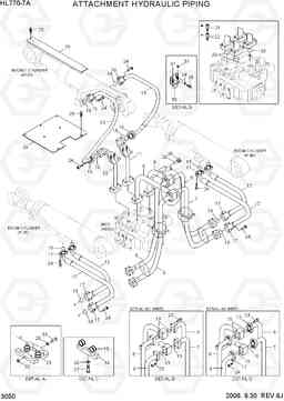 3050 ATTACHMENT HYDRAULIC PIPING HL770-7A, Hyundai