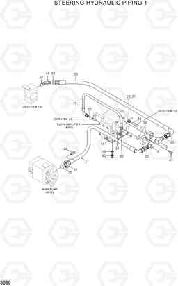 3060 STEERING HYDRAULIC PIPING 1 HL770-7A, Hyundai