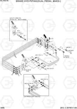 3095 BRAKE HYD PIPING(DUAL PEDAL, #0420-) HL770-7A, Hyundai