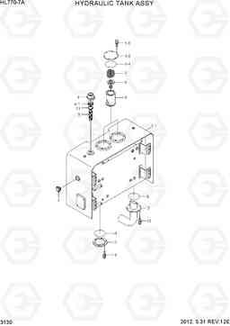 3130 HYDRAULIC TANK ASSY HL770-7A, Hyundai