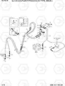 3170 QUICK COUPLER PIPING(VOLVO TYPE, #0026-) HL770-7A, Hyundai