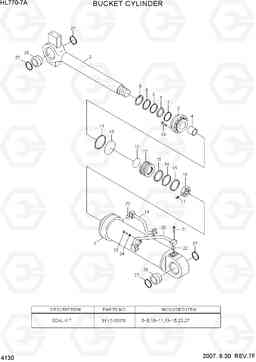 4130 BUCKET CYLINDER HL770-7A, Hyundai