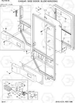 5111 CAB(4/5, SIDE DOOR, SLIDE WINDOW) HL770-7A, Hyundai