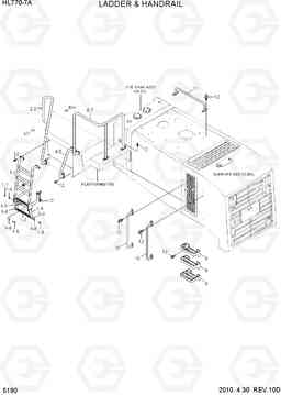 5190 LADDER & HANDRAIL HL770-7A, Hyundai