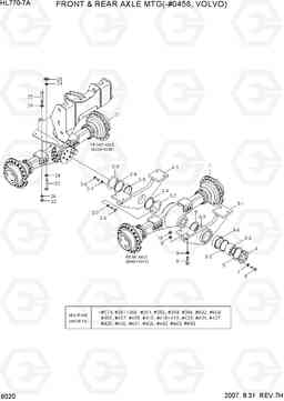 6020 FRONT & REAR AXLE MTG(-#0458, VOLVO) HL770-7A, Hyundai