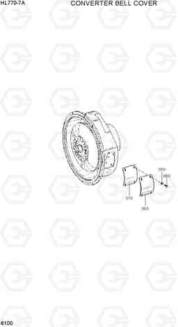 6100 CONVERTER BELL COVER HL770-7A, Hyundai