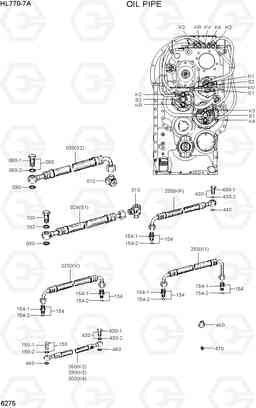 6275 OIL PIPE HL770-7A, Hyundai