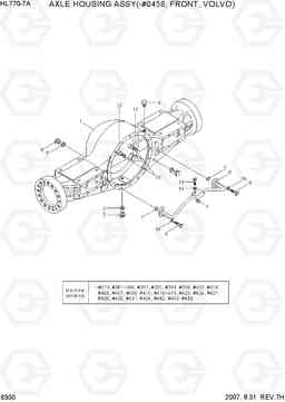 6300 AXLE HOUSING ASSY(-#0458, FR, VOLVO) HL770-7A, Hyundai