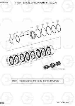 6440 FRONT BRAKE GROUP(#0459-#1720, ZF) HL770-7A, Hyundai