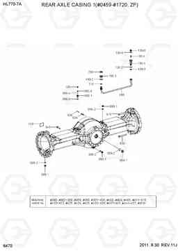 6470 REAR AXLE CASING 1(#0459-#1720, ZF) HL770-7A, Hyundai