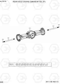 6480 REAR AXLE CASING 2(#0459-#1720, ZF) HL770-7A, Hyundai