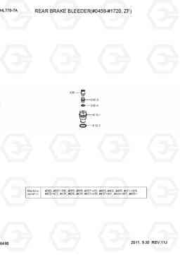 6490 REAR BRAKE BLEEDER(#0459-#1720, ZF) HL770-7A, Hyundai