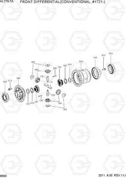 6660 FRONT DIFFERENTIAL(CONVENTIONAL,#1721-) HL770-7A, Hyundai