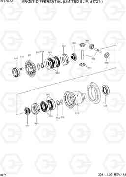 6670 FRONT DIFFERENTIAL(LIMITED SLIP,#1721-) HL770-7A, Hyundai
