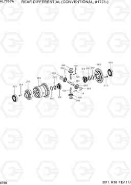 6780 REAR DIFFERENTIAL(CONVENTIONAL,#1721-) HL770-7A, Hyundai